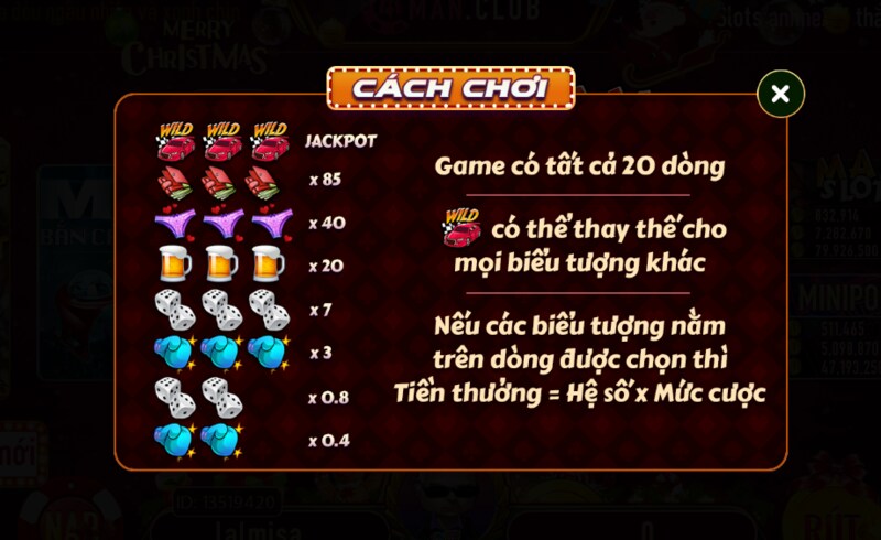 Giới thiệu cách chơi man slots Man Club